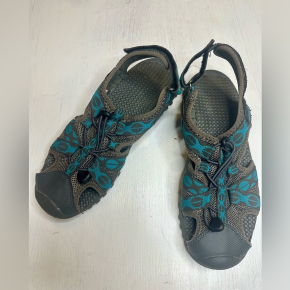 Academy Shoes - Academy Outdoors Women’s 10 Sport Water Sandals Gray Teal Trail Hiking